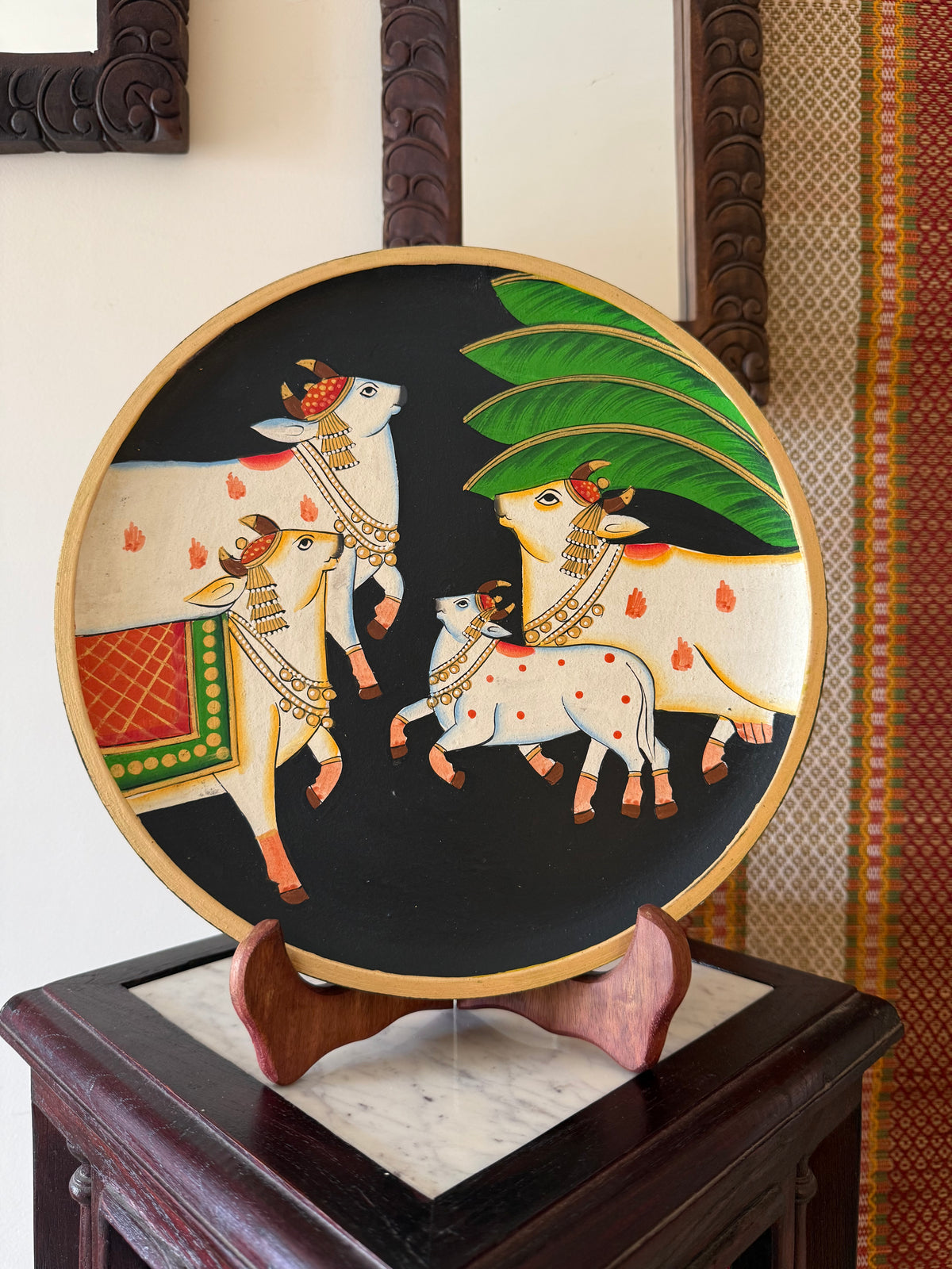 Hand Painted Wall Plate- Pichwai