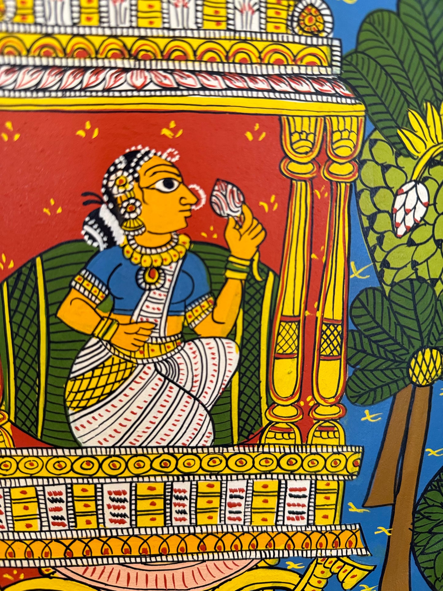 Cherial Wall Plate - Woman in Chariot