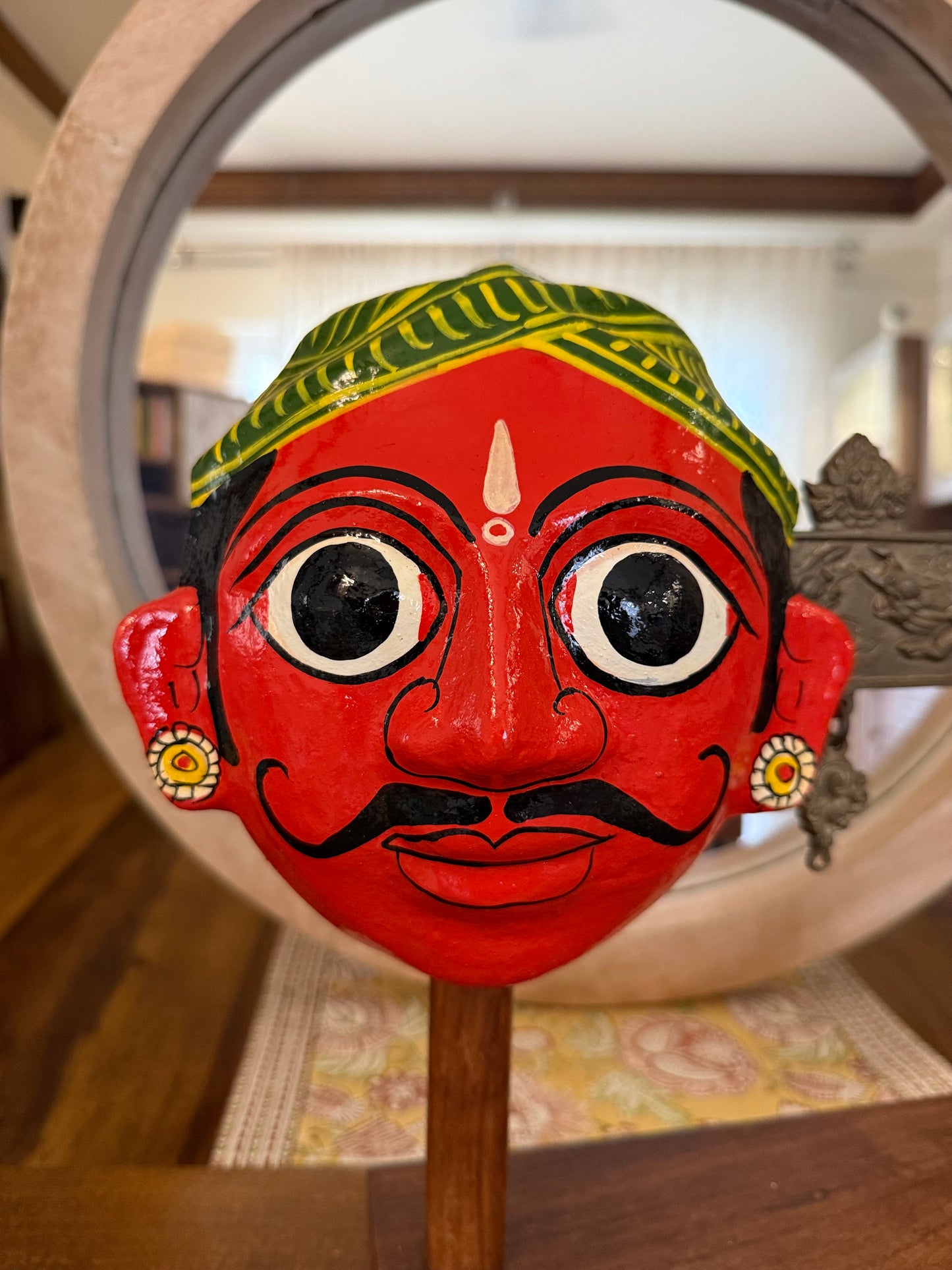 Pair of Cherial Masks - Green & Red