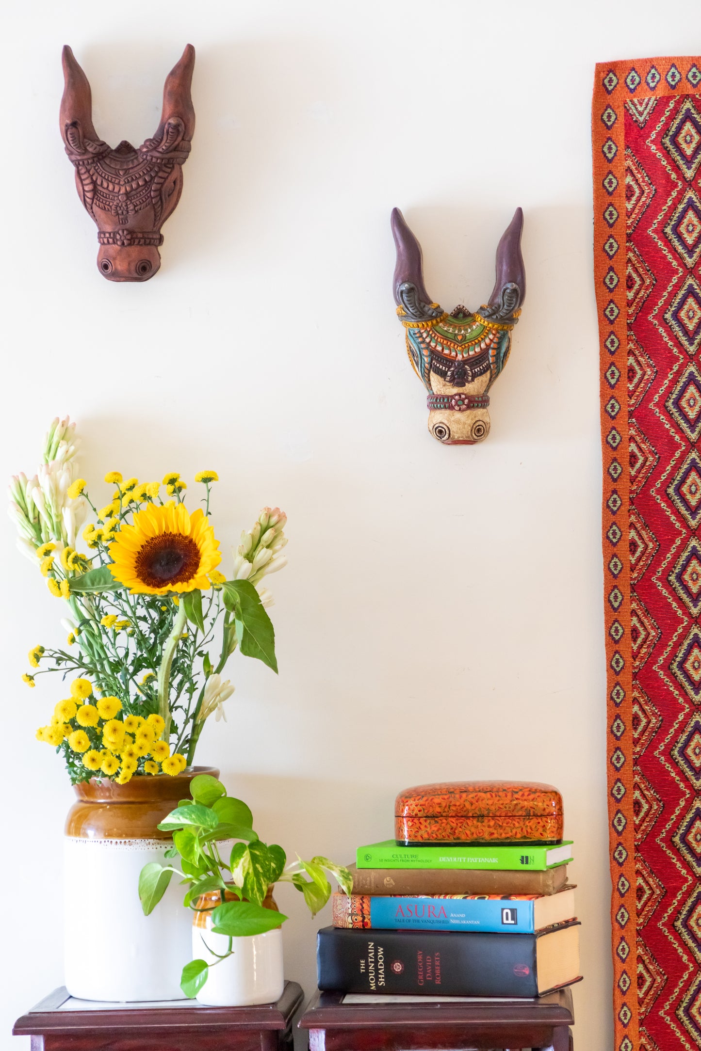 Hand Carved Cow Head - 15”