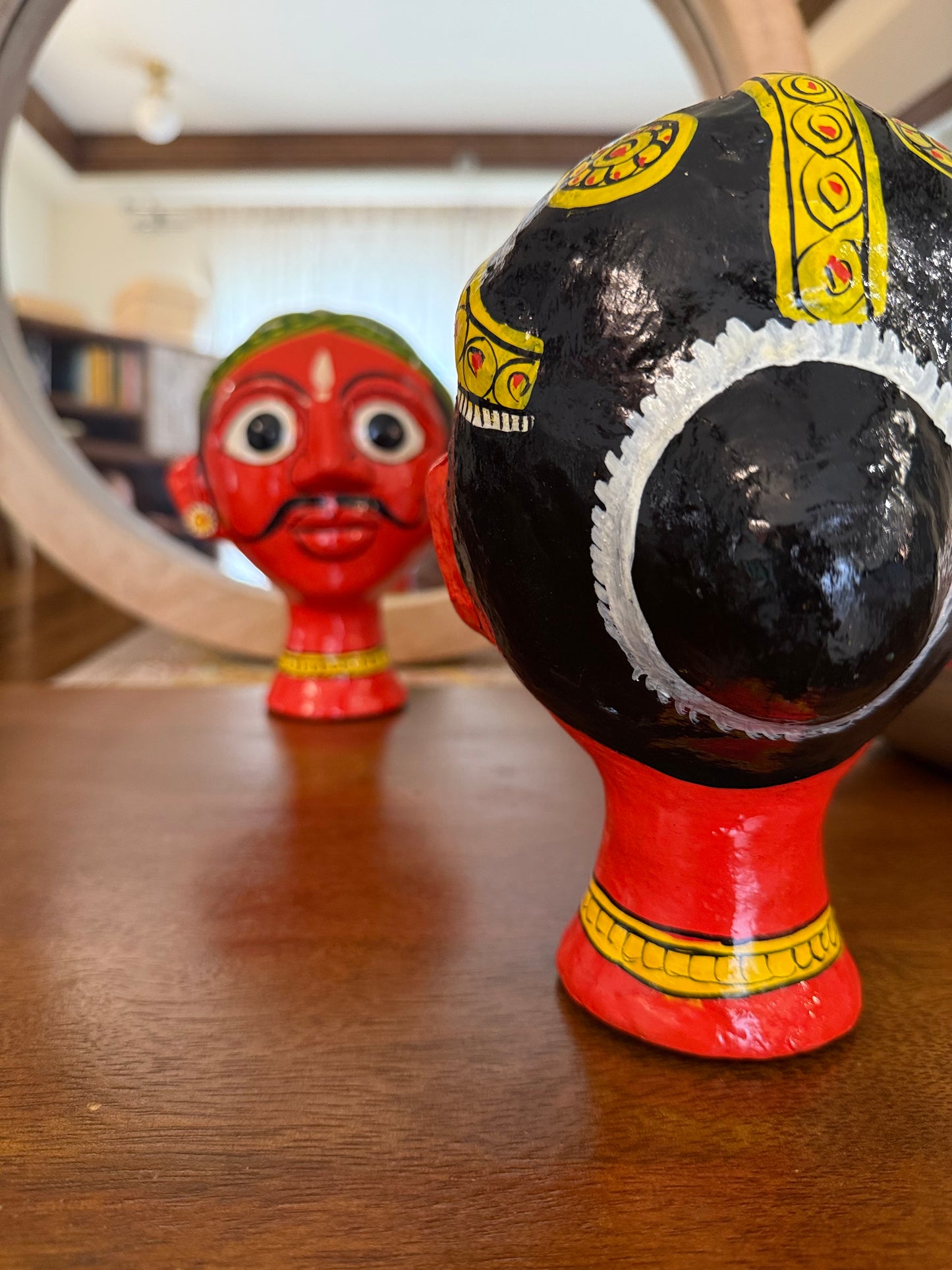 Pair of Cherial Busts - Orange