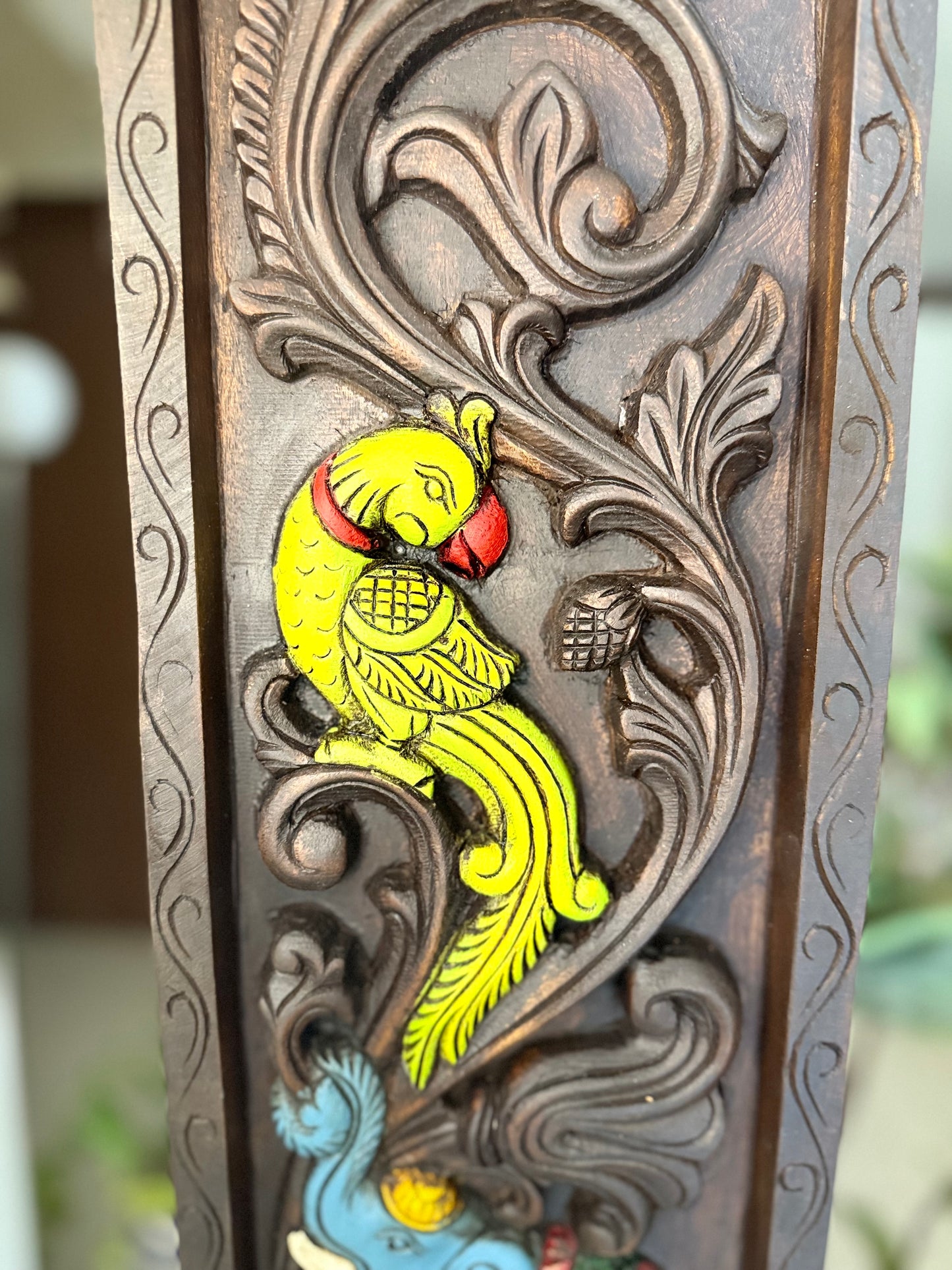 24" Carved Wooden - Wall Panel - Set of 2