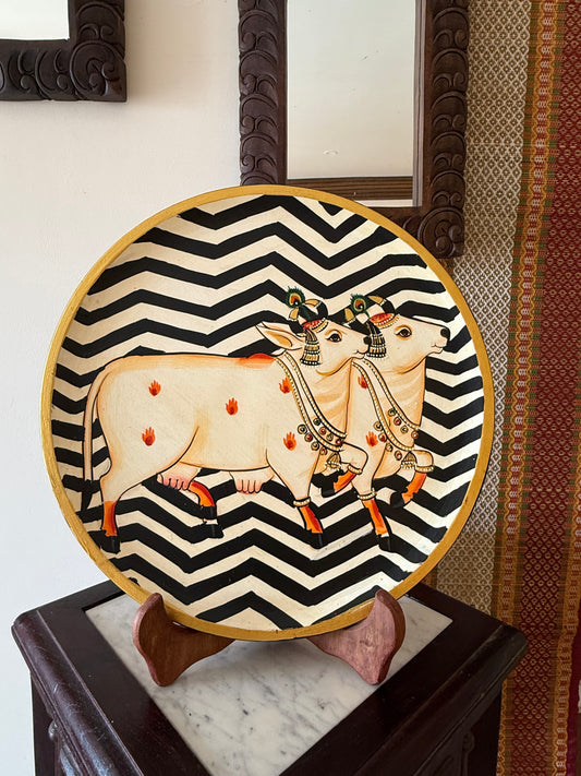Hand Painted Wall Plate - Pichwai Style