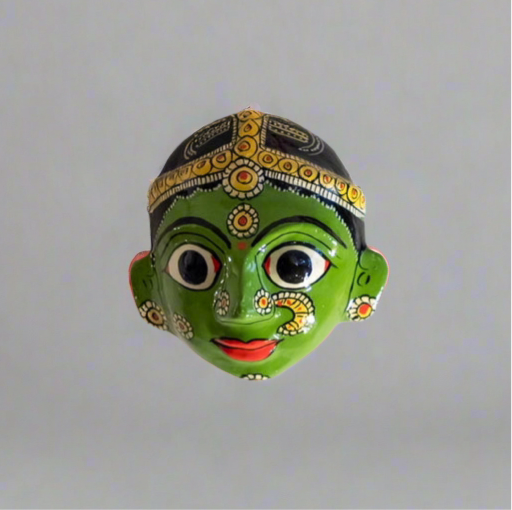 Pair of Mini Cherial Masks - Orange & Green