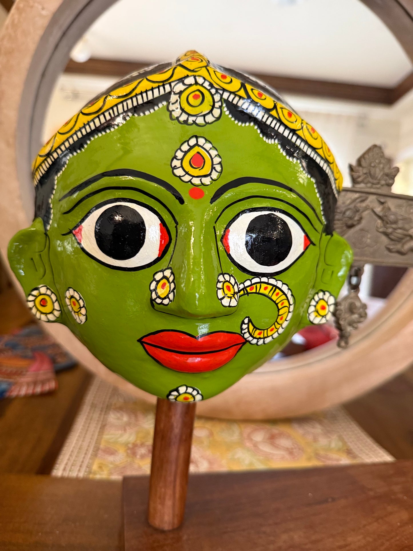 Pair of Cherial Masks - Green & Red