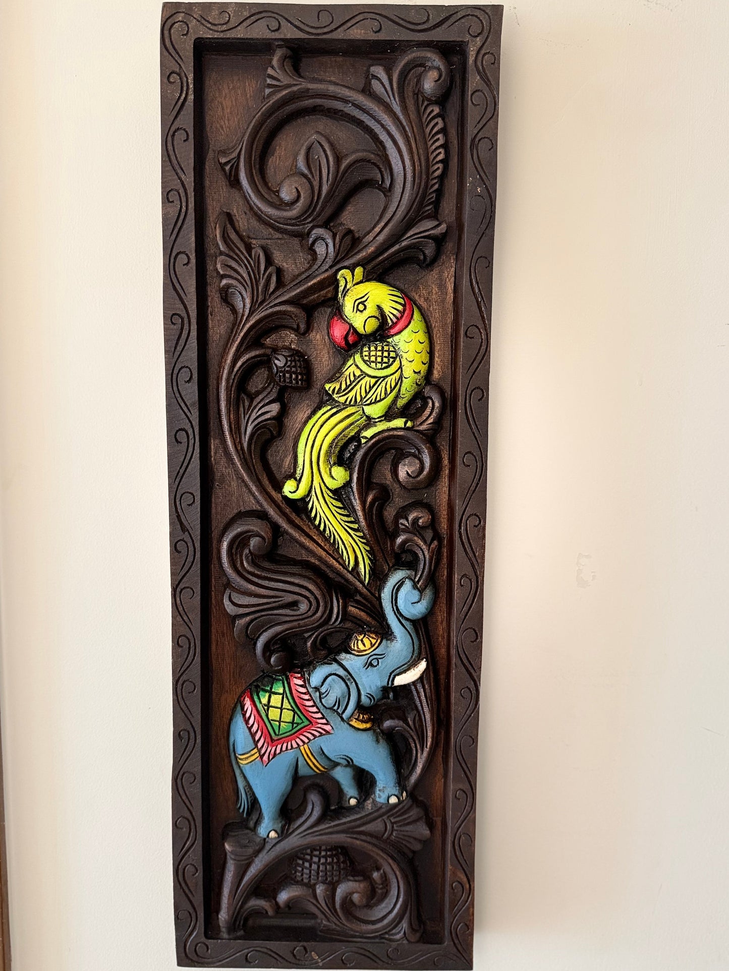 24" Carved Wooden - Wall Panel - Set of 2