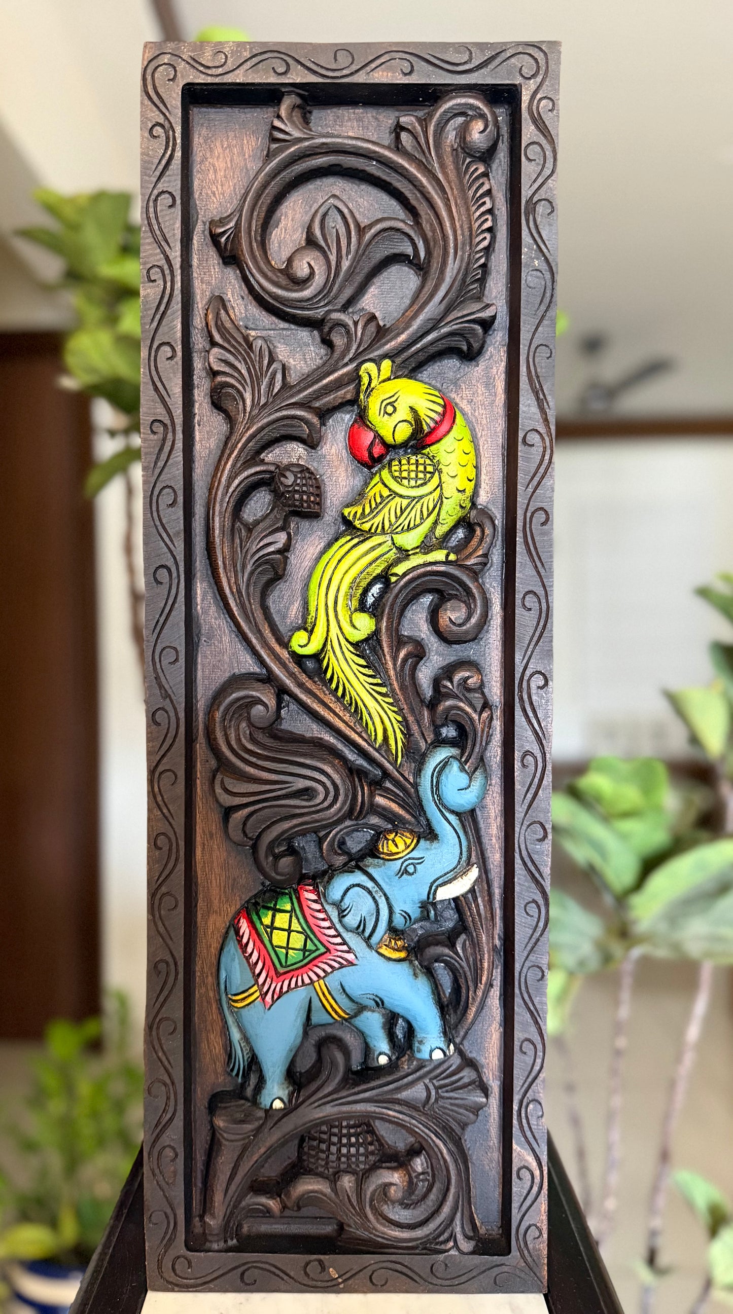 24" Carved Wooden - Wall Panel - Single