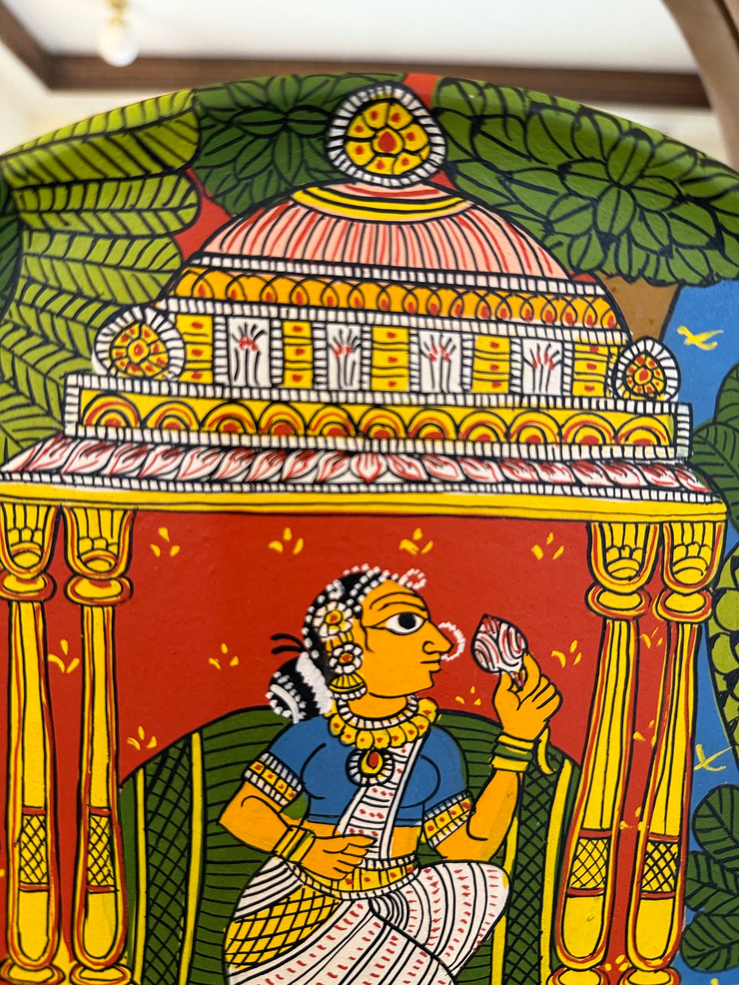 Cherial Wall Plate - Woman in Chariot
