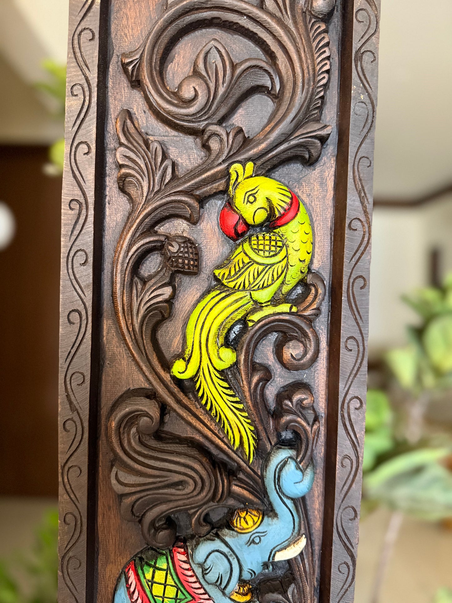24" Carved Wooden - Wall Panel - Single