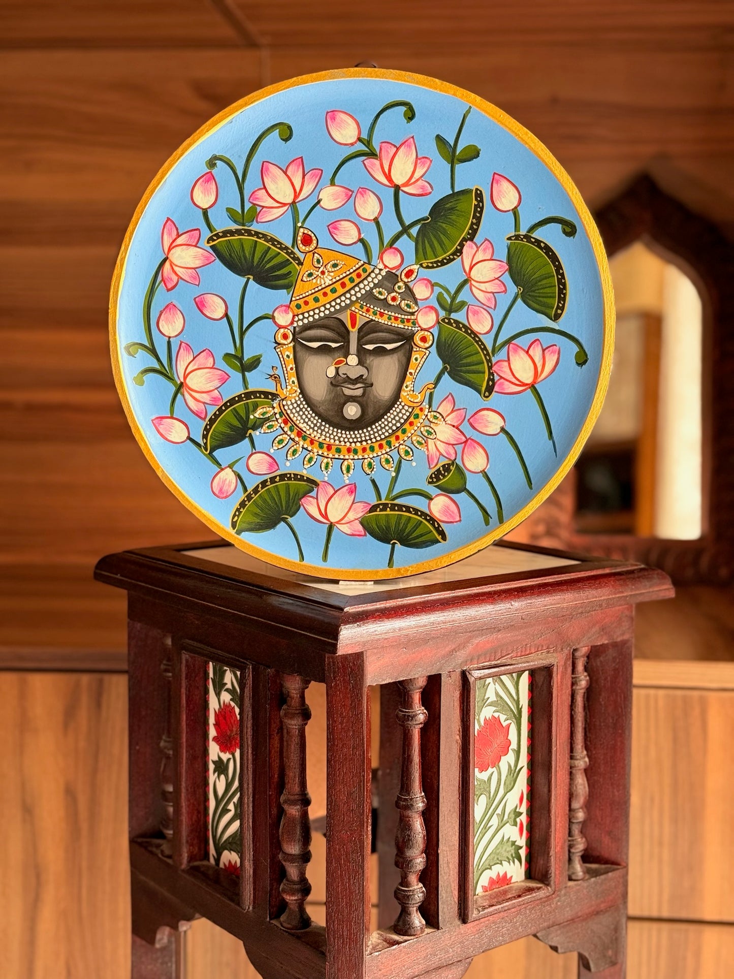 Wall Plate - Pichwai Style Krishna