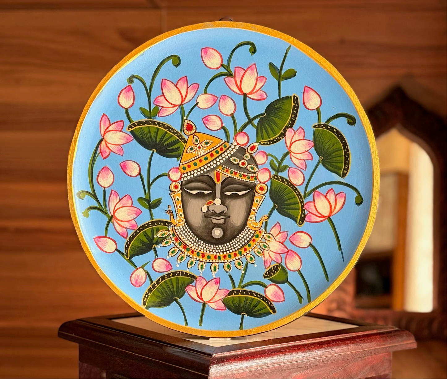 Wall Plate - Pichwai Style Krishna