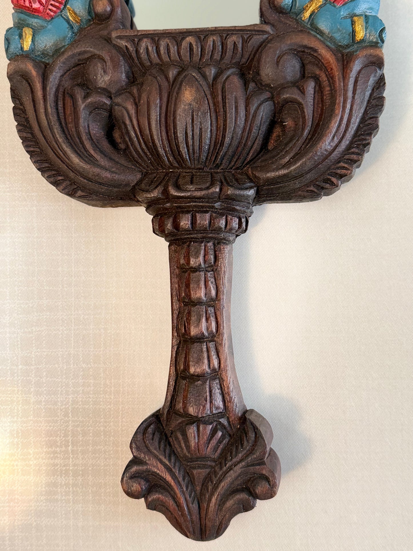 Hand Mirror  - Blue Twin Elephants