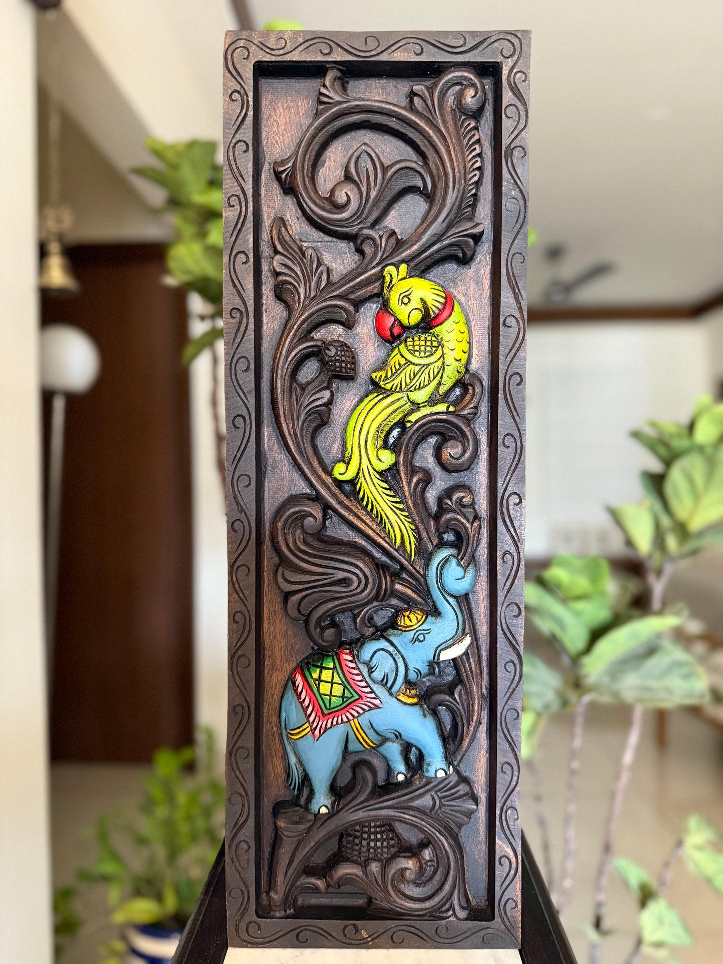 24" Carved Wooden - Wall Panel - Single