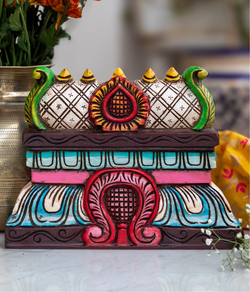 Colourful Gopuram - Hand Carved