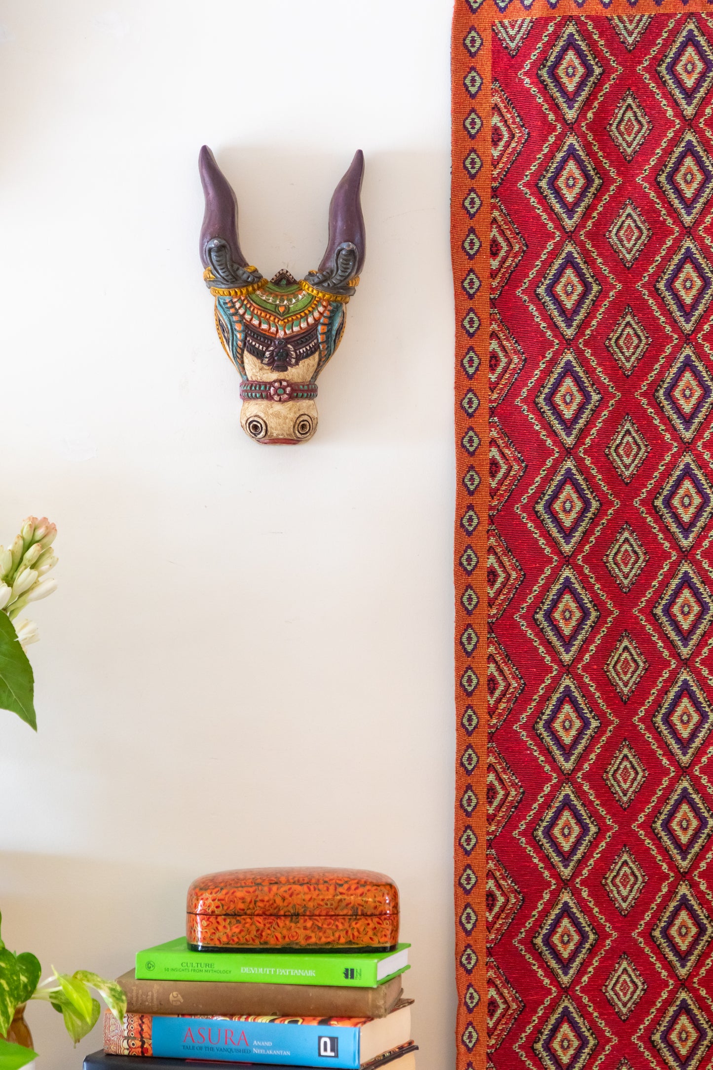 Hand Carved Cow Head - 15”