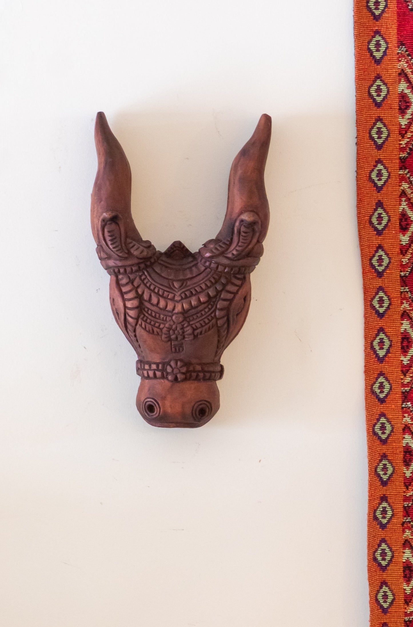 Hand Carved Cow Head - 15”